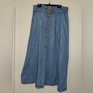 Vintage Y2K Denim Midi Skirt